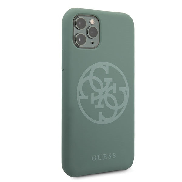 Guess GUHCN65LS4GKA iPhone 11 Pro Maxkhaki hard case Silicone 4G Tone On Tone