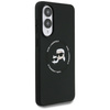 Etui Karl Lagerfeld Silicone Double      Heads And Circle MagSafe do Samsung Galaxy S25 Edge czarny