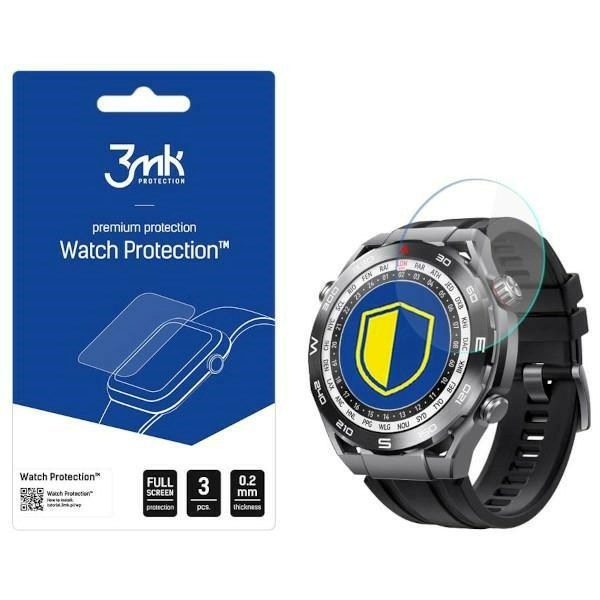 Szkło hybrydowe 3mk Watch Protection™ v. FlexibleGlass Lite na Huawei Watch Ultimate