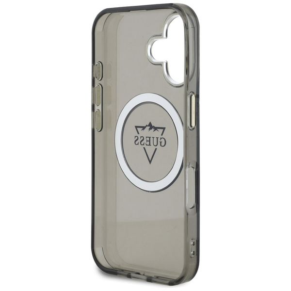 Etui Guess IML Metal Mountain Logo       MagSafe do iPhone 16 czarny