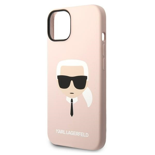 KARL LAGERFELD KLHCP14SSLKHLP IPHONE 14 / 15 / 13 6,1" HARDCASE RÓŻOWY/PINK SILICONE KARL`S HEAD