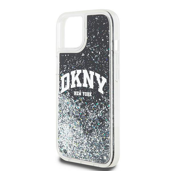 DKNY DKHCP14SLBNAEK iPhone 14 / 15 / 136.1" czarny/black hardcase Liquid Glitter Big Logo