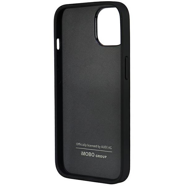 Audi Synthetic Leather iPhone 14 6.1" black/black hardcase AU-TPUPPCIP14-TT/D1-BK