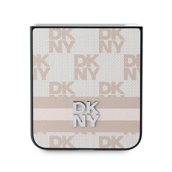 DKNY DKHCZF6PCPTSSP Z Flip6 F741różowy/pink Chequered Pattern Printed Stripes