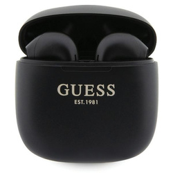 Guess słuchawki Bluetooth GUTWST26PSKTWS + stacja dokująca czarny/black Classic EST Logo