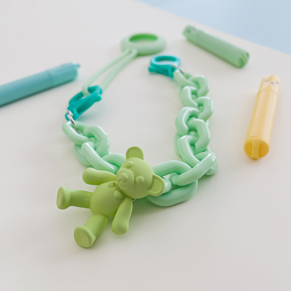 COLOR CHAIN (ROPE) COLORFUL CHAIN PHONE HOLDER PENDANT FOR BACKPACK WALLET GREEN