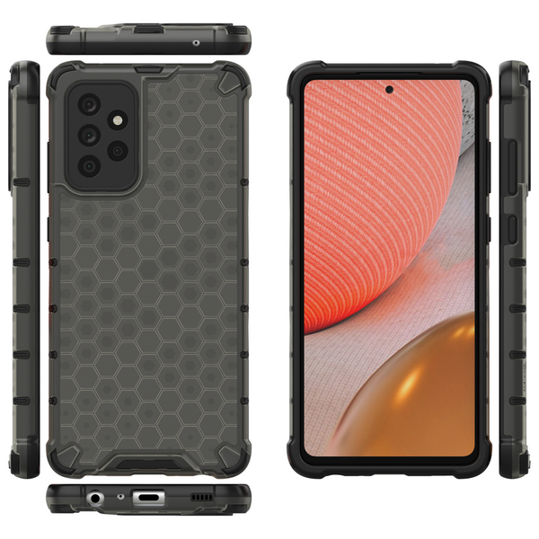 Honeycomb etui pancerny pokrowiec z żelową ramką Samsung Galaxy A53 5G czarny