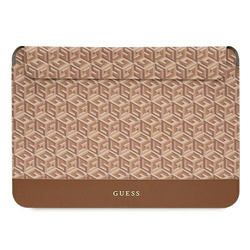 Guess Sleeve GUCS16HGCFSEW 16"brązowy/brown GCube Stripes