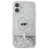 Karl Lagerfeld KLHMP16MLGKISGH iPhone 16  Plus 6.7" hardcase transparent Liquid Glitter Karl Head Magsafe