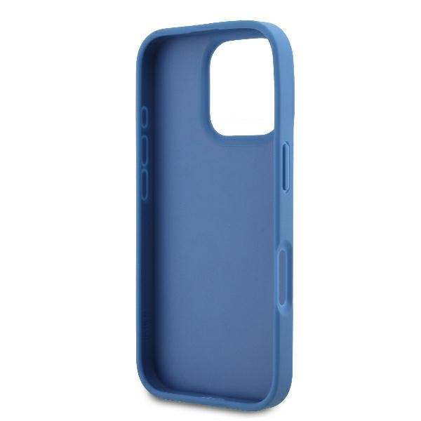 Guess GUHCP16LP4TDSCPB iPhone 16 Pro6.3" niebieski/blue hardcase Leather Metal Logo Strass Crossbody