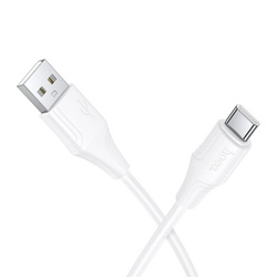 Kabel Silikonowy USB A do USB C Hoco 3A 1 m X124 biały