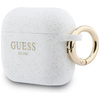 Etui Guess Silicone Glitter Ring do      AirPods Pro 3 biały