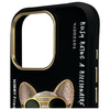Nimmy etui iPhone 16 Pro 6.3"             czarny/black Glasses Cool Dog