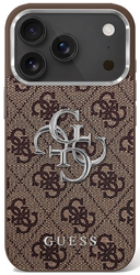Etui Guess 4G Big 4G Classic Logo do iPhone 17 brązowy srebrny