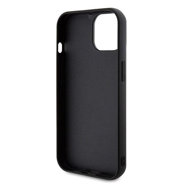 Etui Karl Lagerfeld 3D Rubber Glitter Logo na iPhone 15 - czarne