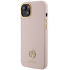 Guess GUHCP15SM4DGPP iPhone 15 / 14 / 13 6.1" jasnoróżowy/pink hardcase Silicone Logo Strass 4G