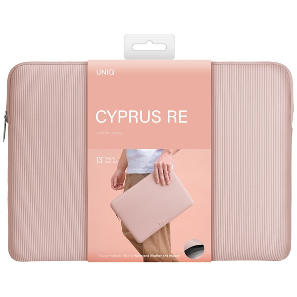 Torba na laptopa UNIQ Cyprus Ridge       Edition Laptop Sleeve 14" water-resistant neoprene różowy
