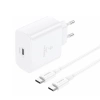 FONENG wall charger EU62 GaN PD 45W 1xUSB-C + cable USB-C - USB-C White
