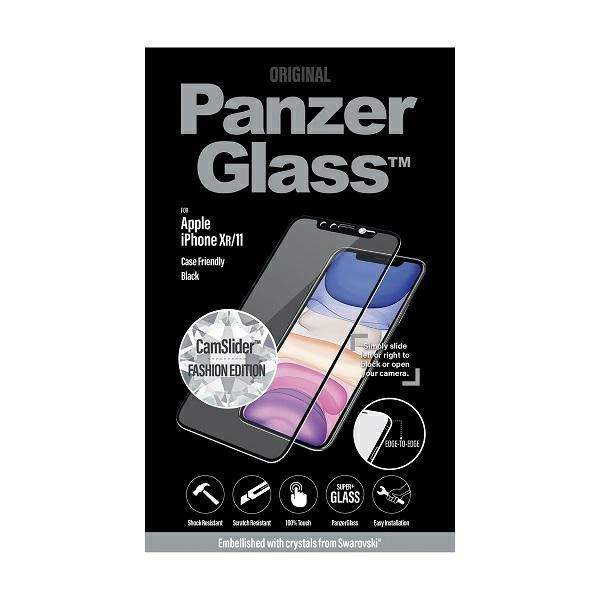 PanzerGlass E2E Super+ iPhone Xr/11Case Friendly Swarovsky CamSlider czarny/black