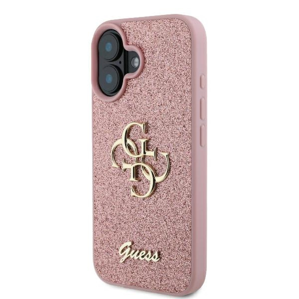 Guess GUHCP16SHG4SGP iPhone 166.1" różowy/pink hardcase Fixed Glitter Big 4G
