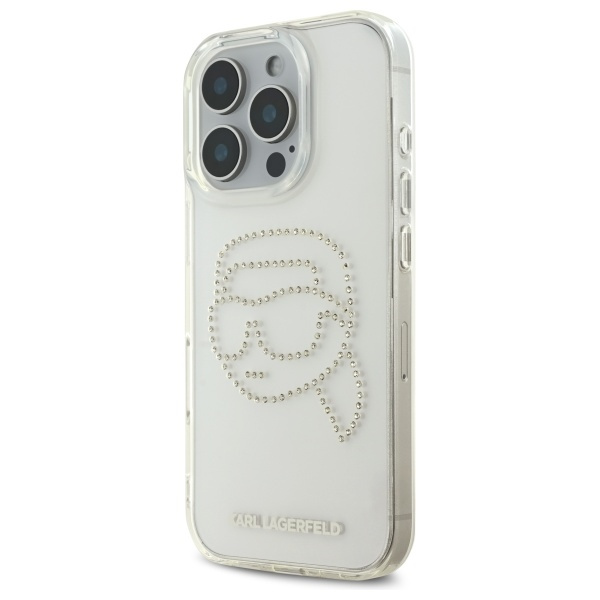 Karl Lagerfeld KLHCP16XHKHDCELT iPhone    16 Pro Max 6.9" przezroczysty/transparent hardcase IML Rhinestones Karl Head