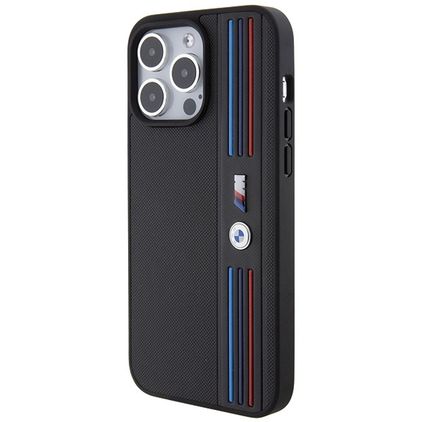 Etui BMW Tricolor M Collection na iPhone 15 Pro - czarne