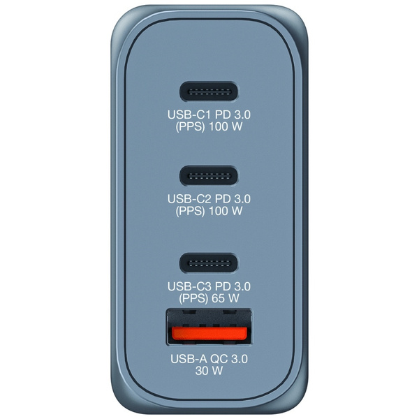 Verbatim Ładowarka sieciowa GaN 100W3xUSB-C/USB-A + Adapter EU/UK/US GNC-100 32202