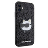 Etui Karl Lagerfeld Glitter Choupette Patch na iPhone 11 / Xr - czarne