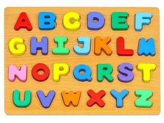 WOODEN ALPHABET PUZZLE BLOCKS PUZZLE LETTERS