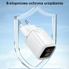 USAMS Ład. siec. 1xUSB-C+1xUSB T46 33W PD3.0 +QC3.0 Fast Charging +kabel U63 USB-C/Lightning biały/white UDTZ02 (USAMS-UD)