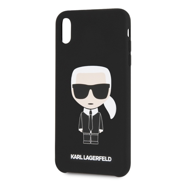 Karl Lagerfeld KLHCI65SLFKBK iPhone XsMax  hardcase czarny/black Silicone Iconic