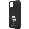 Etui Karl Lagerfeld Silicone Ikonik Metal Pin na iPhone 11 / Xr - czarne