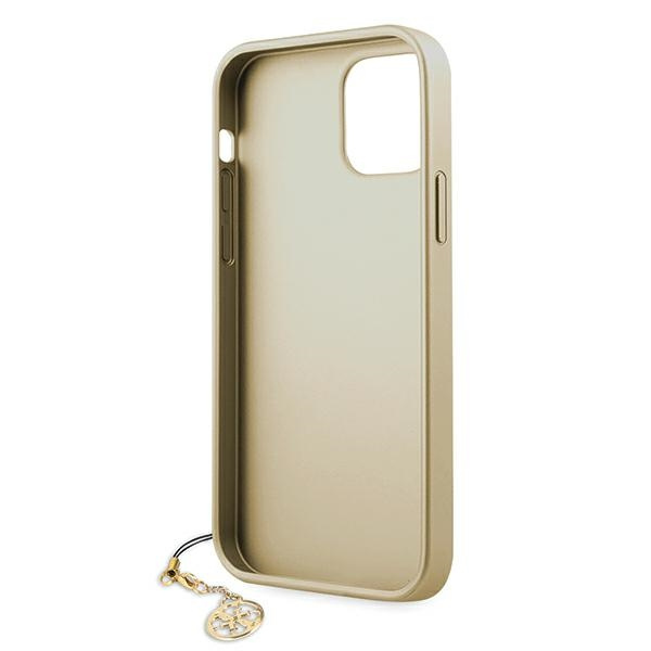 Guess GUHCP12MGF4GBR iPhone12/12 Pro 6,1" brązowy/brown hardcase 4G Charms Collection