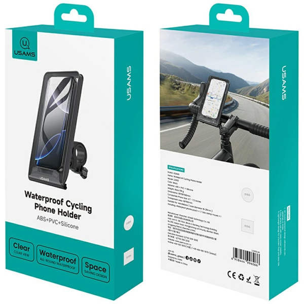 Uchwyt rowerowy USAMS ZJ083 wodoodporny czarny