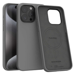 Spacecase Etui Pure Mag iPhone 15 Pro Max gray