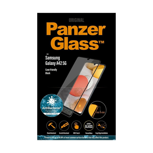 PanzerGlass E2E Super+ Sam A42 5G A426 Case Friendly AntiBacterial czarny/black