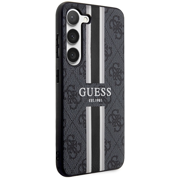 GUESS GUHCS23SP4RPSK S23 S911 CZARNY/BLACK HARDCASE 4G PRINTED STRIPE