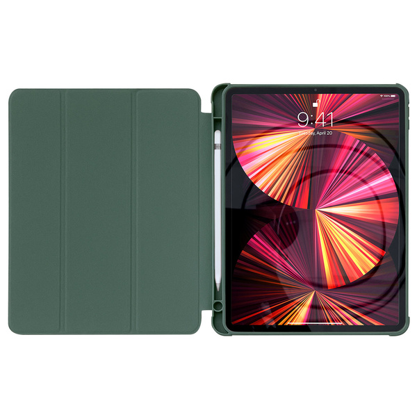 Stand Tablet Case etui Smart Cover pokrowiec na iPad Pro 11'' 2021 z funkcją podstawki zielony