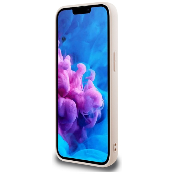 Etui Guess 4G Script Logo MagSafe do iPhone 16e różowy