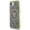 Etui Guess IML Metal Glitter 4G Circle   Triangle MagSafe do iPhone 16e brązowy