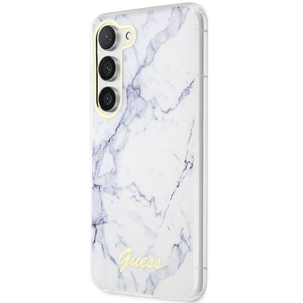 Guess GUHCS23SPCUMAH S23 S911biały/white hardcase Marble