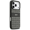 Etui DKNY Repeat Texture Pattern with    Tonal Stripe do iPhone 17 Pro czarny
