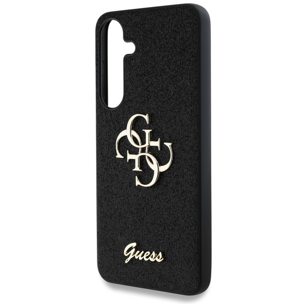 Etui Guess Fixed Glitter Big 4G Metal    Logo do Samsung Galaxy S25 czarny