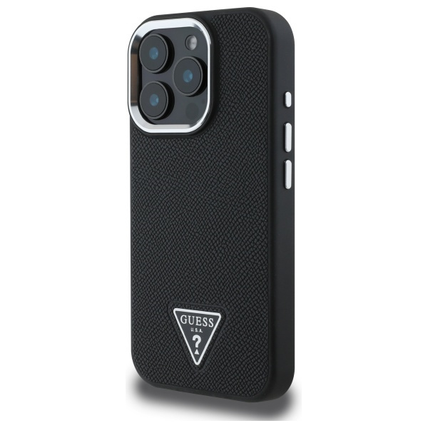 Guess GUHMP16XPGTSPSK iPhone 16 Pro Max  6.9" czarny/black hardcase Grained Triangle MagSafe