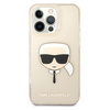 KARL LAGERFELD KLHCP13XKHTUGLGO IPHONE 13 PRO MAX 6,7" ZŁOTY/GOLD HARDCASE GLITTER KARL`S HEAD