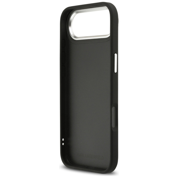 Etui Karl Lagerfeld FW Grained Karl &    Choupette Heads Pins & Logo do iPhone Air czarny