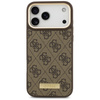 Etui Guess 4G Logo Plate MagSafe do      iPhone 17 Pro Max brązowy