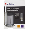 Verbatim Adapter USB-C - Ethernet        aluminiowy/aluminum 49146