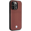 Case BMW BMHCP14X22RFGR iPhone 14 Pro Max 6.7" Burgundy/burgundy Leather Diamond Pattern