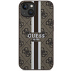 Guess GUHMP14MP4RPSW iPhone 14 Plus / 15 Plus 6.7" brązowy/brown hardcase 4G Printed Stripes MagSafe